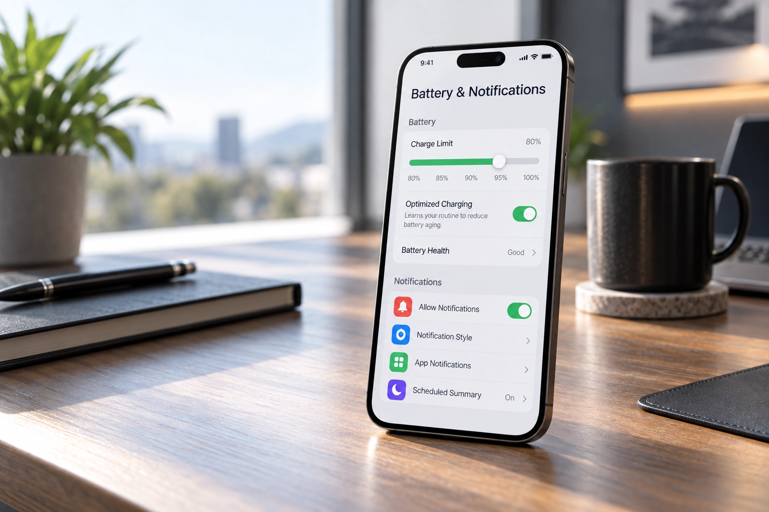 Ρυθμίσεις μπαταρίας και ειδοποιήσεων στο iOS 27